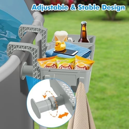 Poolside Storage Basket 2 Pack – above Ground Pool Accessories, Swimming Pool St