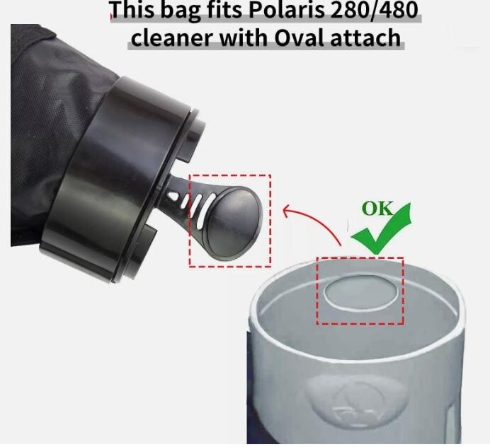 280/480 Pool Cleaner Leaf Bag For Polaris 280,480 Pool Cleaners Black