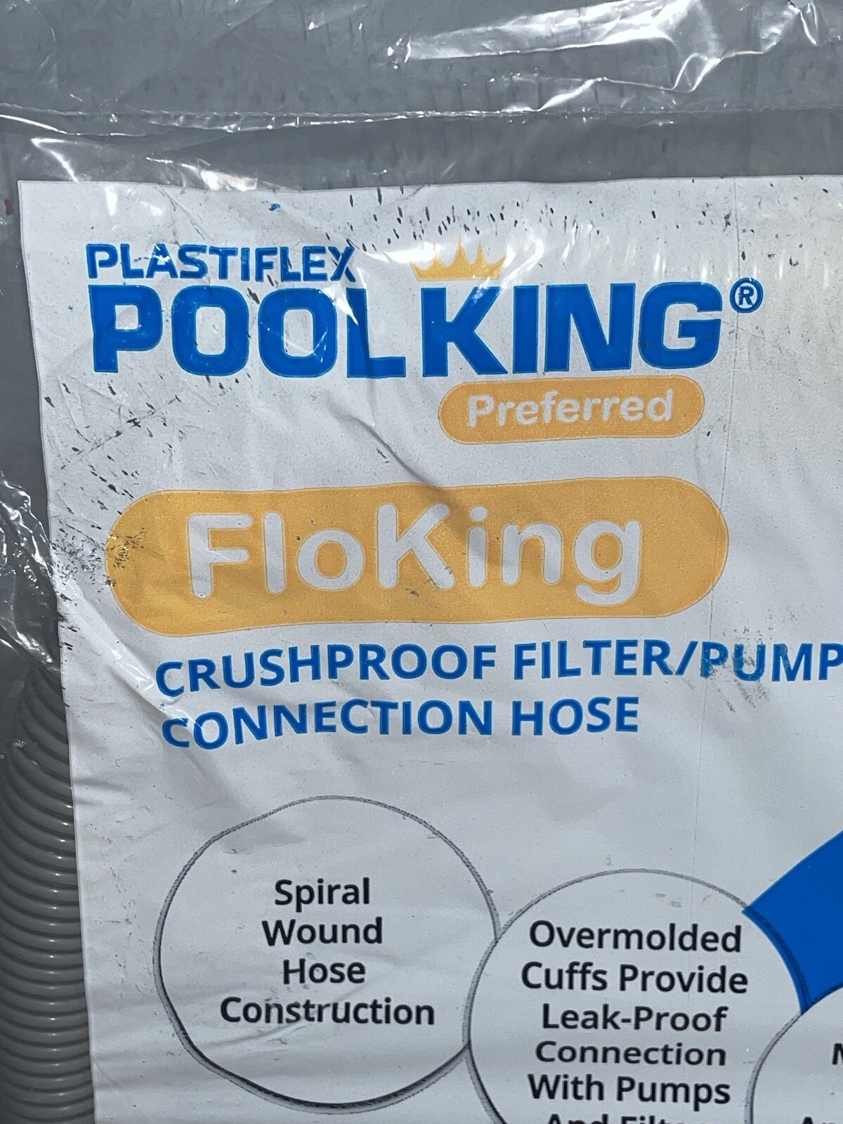 Plastiflex Deluxe FloKing Swimming Pool Filter Connection Hose – 4&prime; x 1.25&Prime;