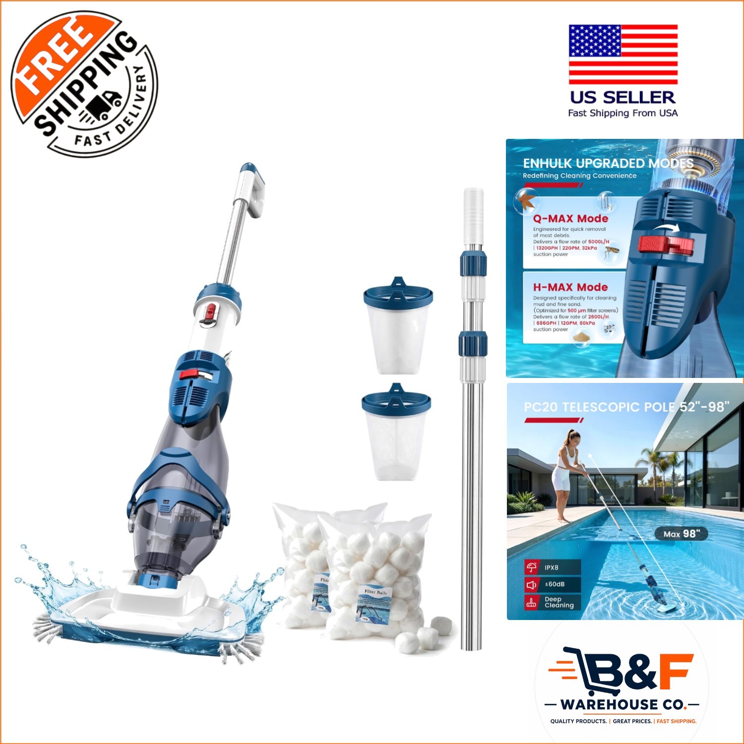 Lightweight Cordless Pool Cleaner with Beast-Level Suction – PC20 Excellence
