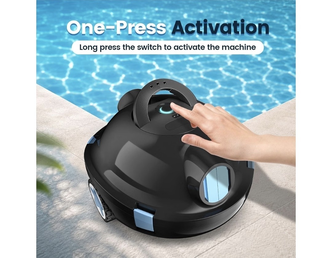 Y10 Robotic Pool Cleaner,Cordless Pool Vacuum with 150 Mins Runtime,High Efficie