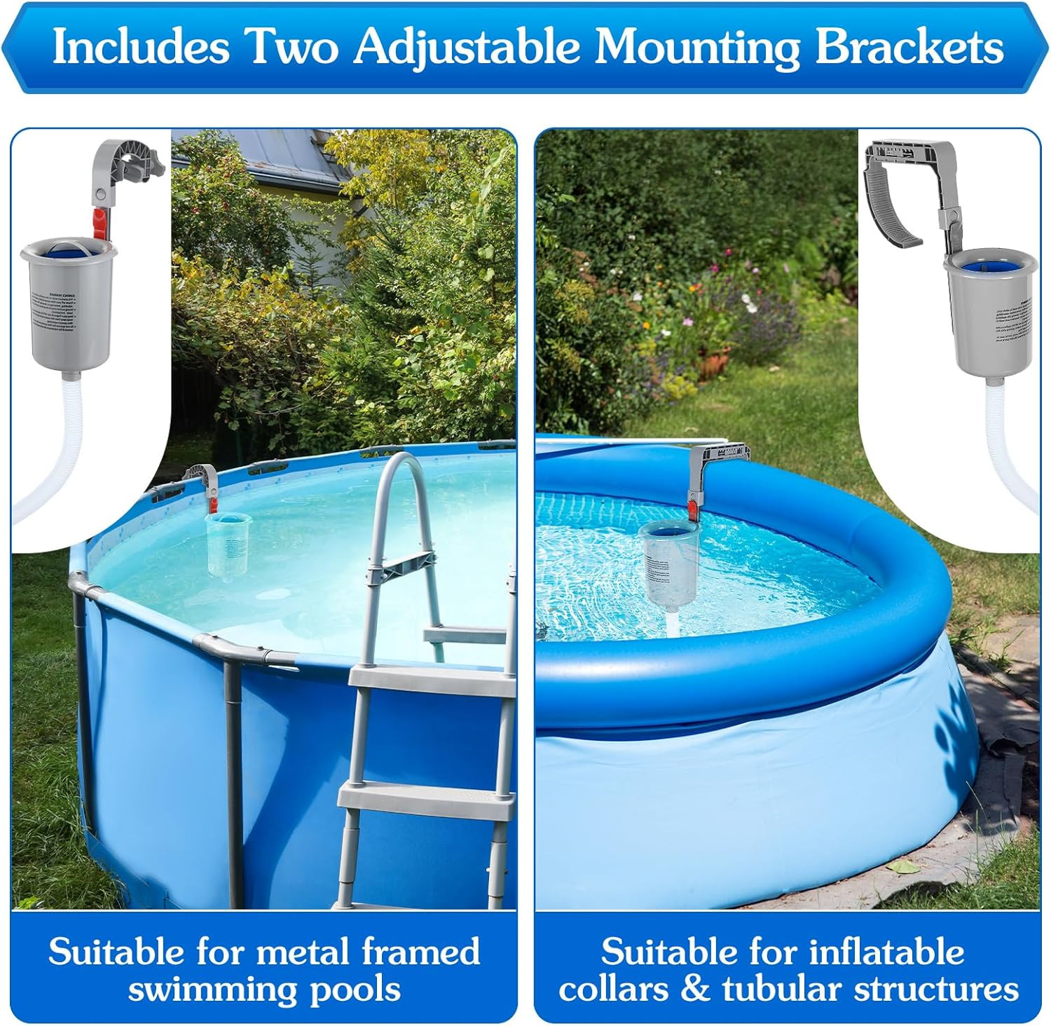 Above Ground Pool Skimmer Kit with 20 Surface Skimmer Socks