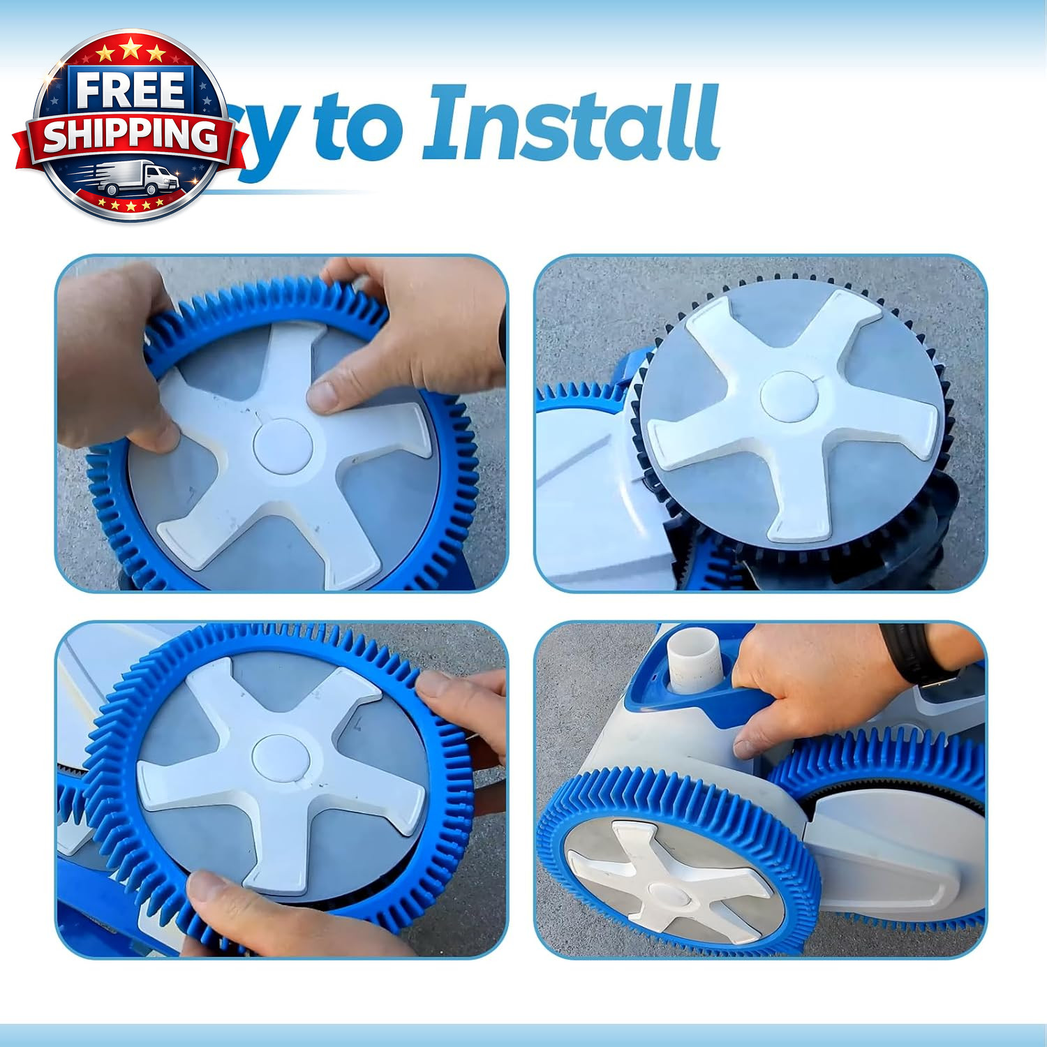 896584000-143 Blue Front Tire Kit with Super Hump Replacement Tires Compatible w