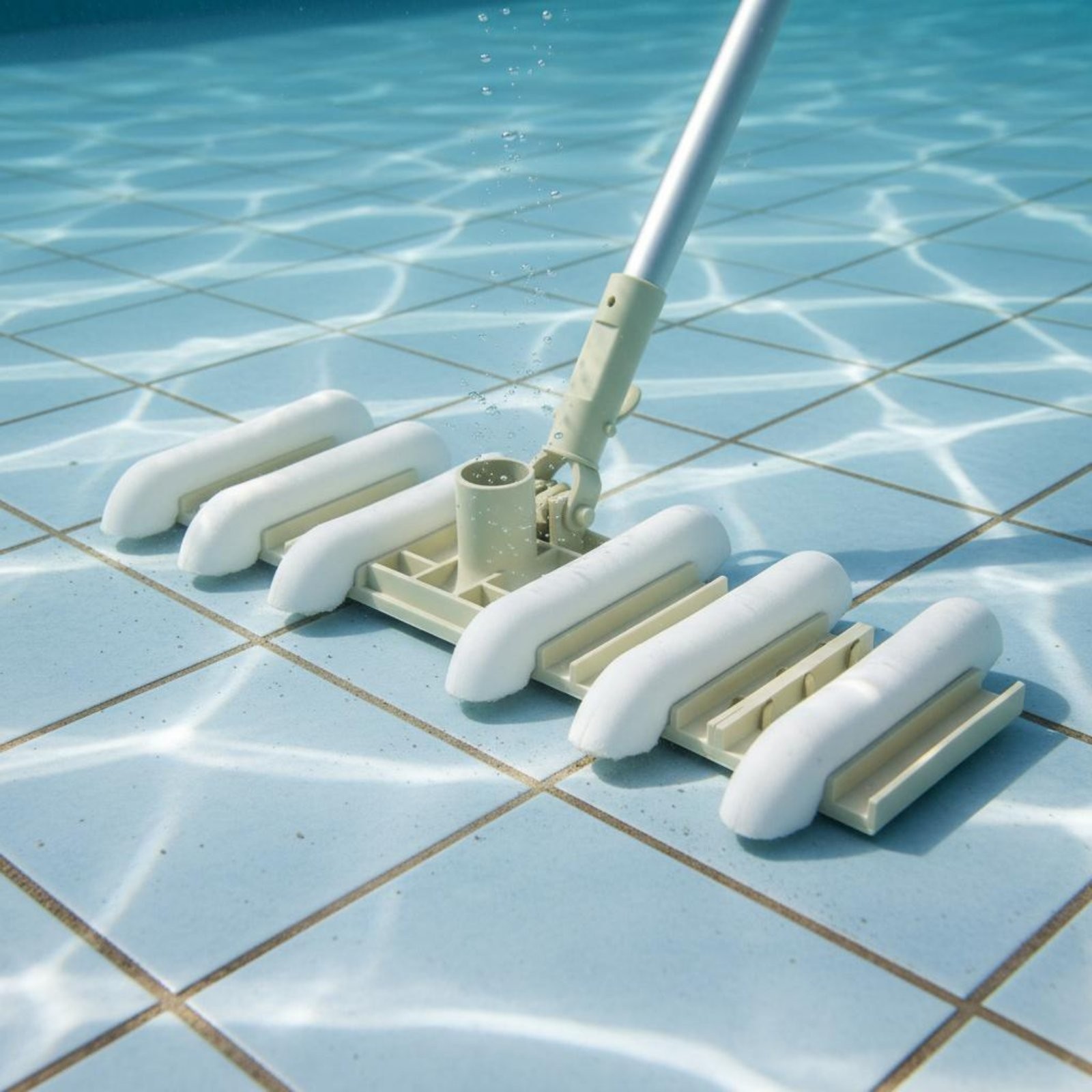 Pool Vacuum Head with Brush Bottom Cleaning Wide Pool Vacuum Head