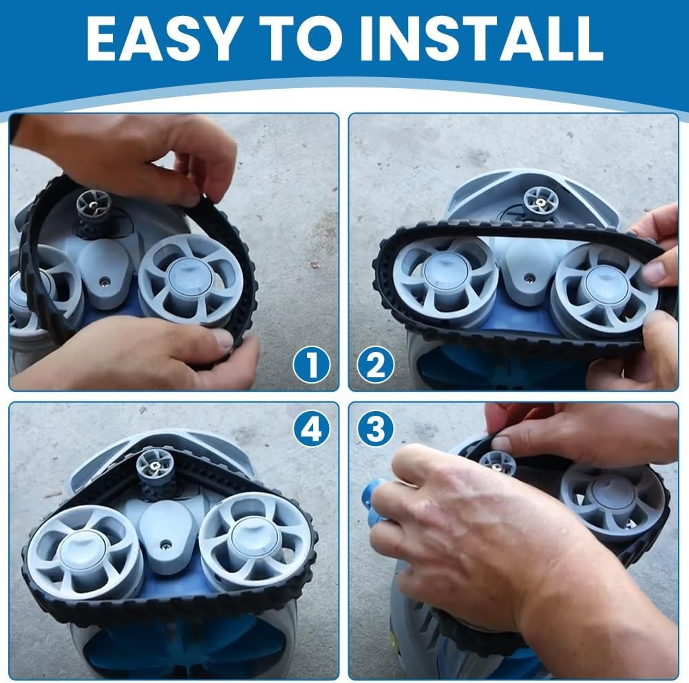 2 Pool Cleaner Tire Track For Zodiac MX8 MX6 Heavy Duty Rubber Exact Wheel Belts