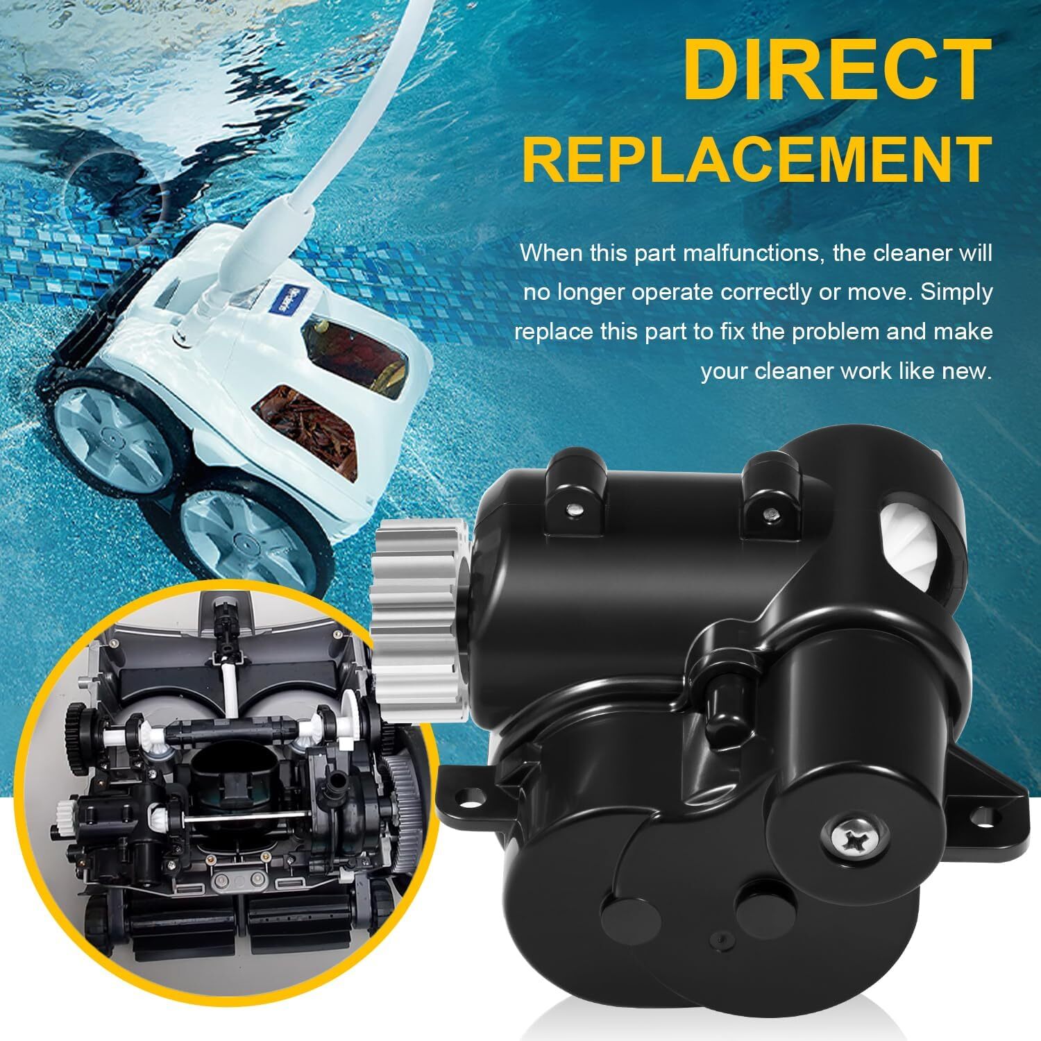 R0837300 Gearbox Assembly For Polaris For Quattro P40/Sport Pressure-Side