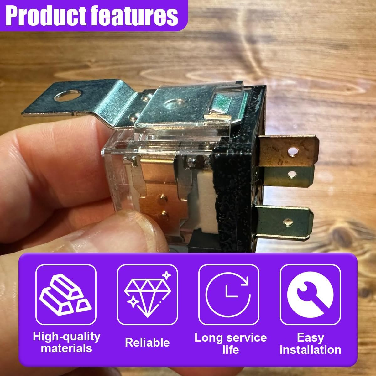 Car Horn Relay Wiring Harness Kit, 12V 40A 4Pin SPST Double Horn Splitter Conver