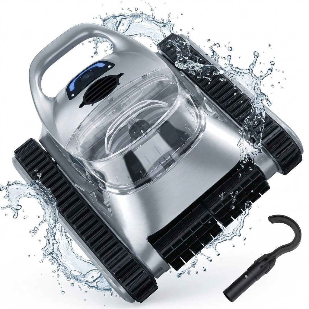 Automatic Pool Vacuum Robotic Pool Cleaner 3 Cleaning Modes to 2150 Sq. Ft