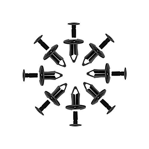 200 PCS 8mm Universal Plastic Push Clips, Push-Type Nylon Bumper Fastener