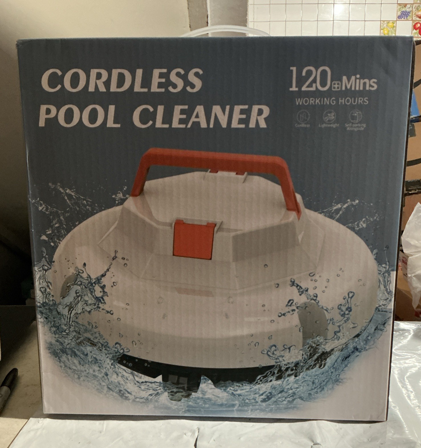 Cordless Pool Cleaner 120 Mins Working Hour Cordless Lightweight Self Parking