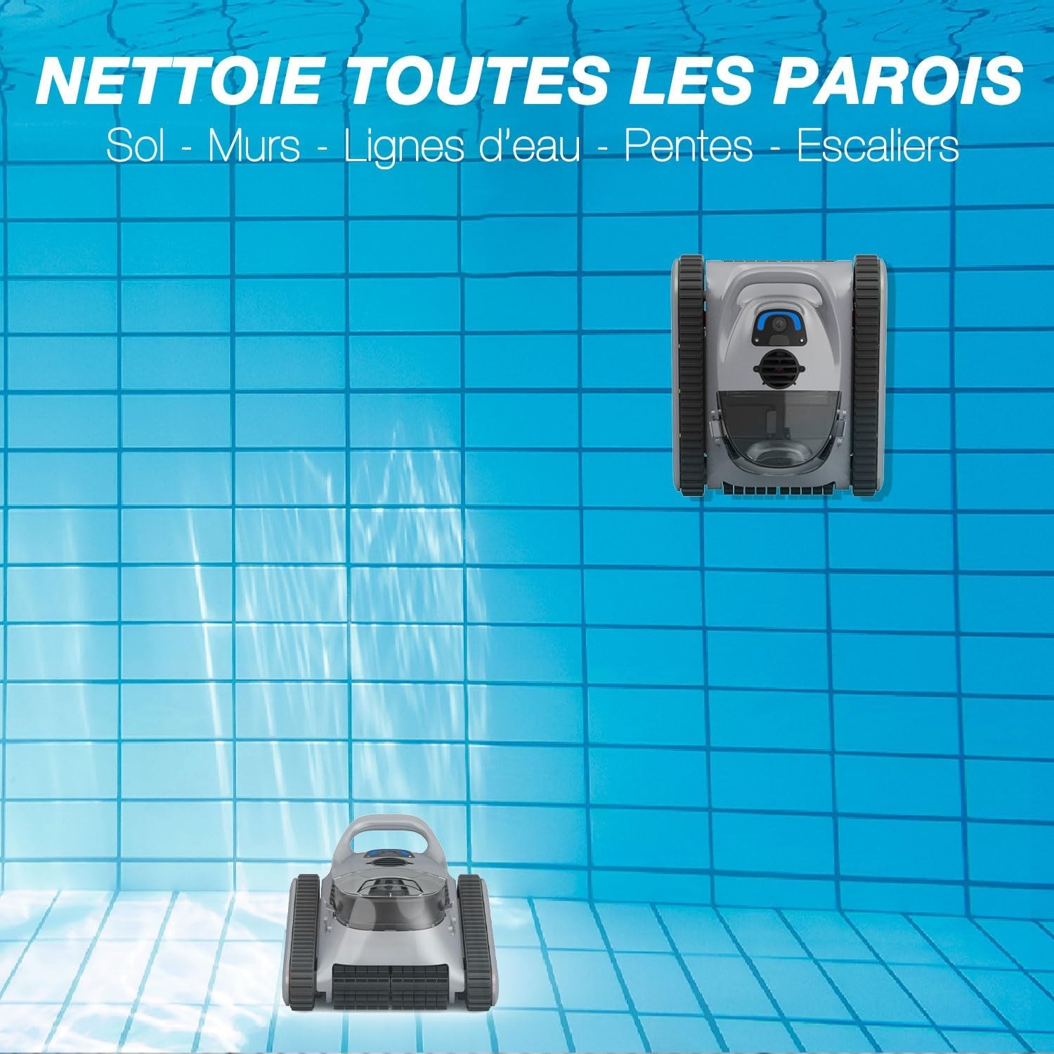 Seauto Abys 300 Cordless Robotic Pool Cleaner – Floor, Wall & Waterline