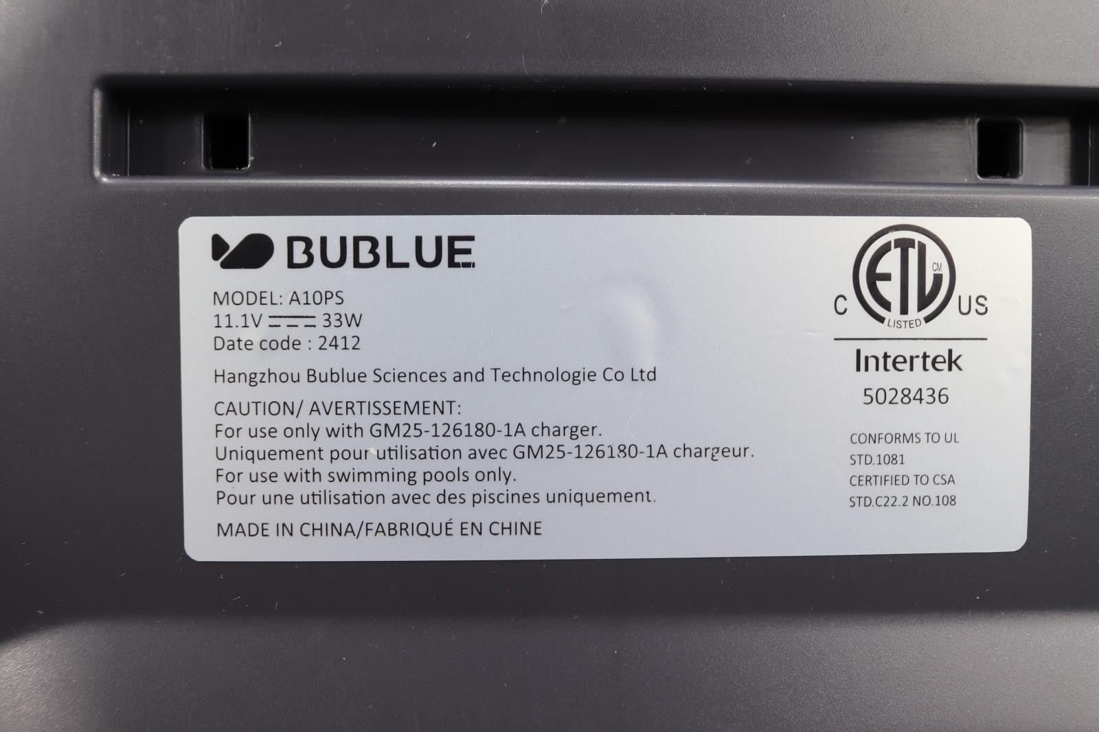 Bublue A10PS Cordless Robotic Pool Cleaner
