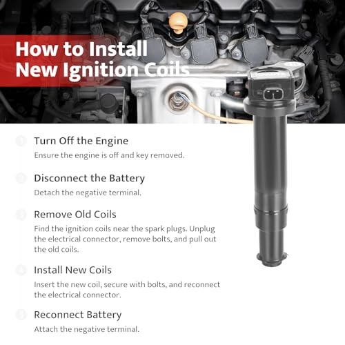 Ignition Coil Pack Replacement for L4 1.6L 1.6 Kia Rio Rio5, Hyundai Accent,