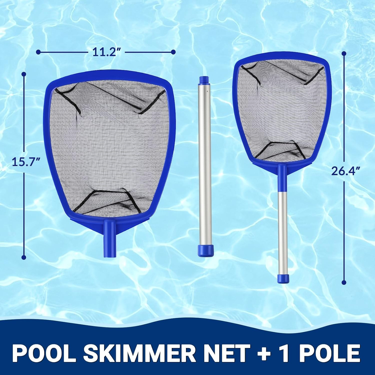 Pool Skimmer Net, Hot Tub Skimmer Spa Net with Pole, 26.3 », Ultra Fine Mesh …