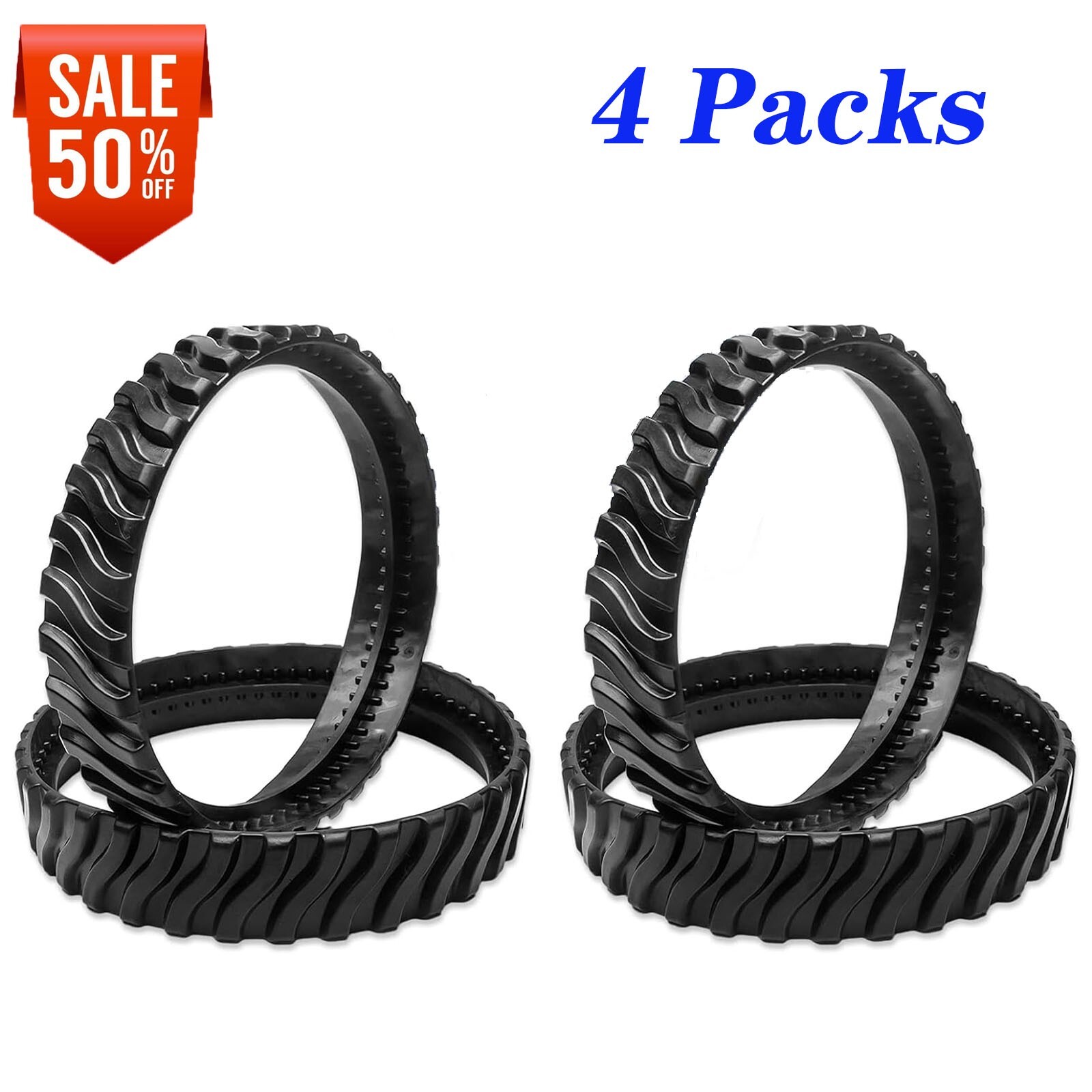 4 Pack R0526100 Track Pool Cleaner Wheel Tire Fit for Zodiac Baracuda MX8 / MX6