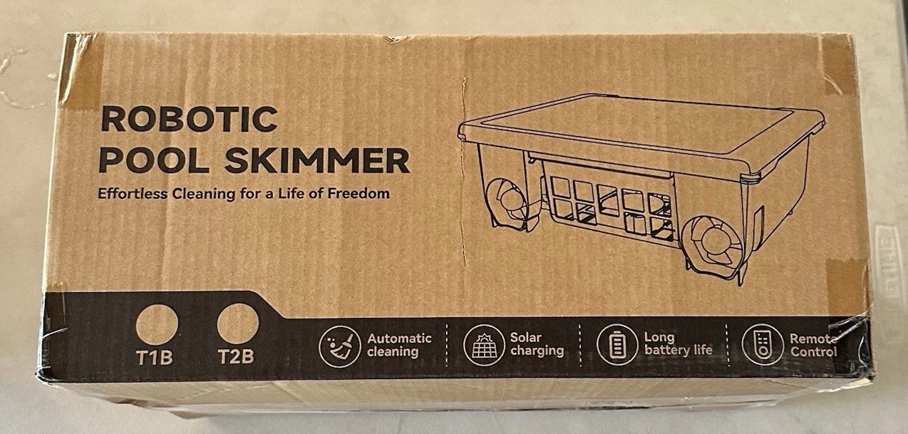 i-Clyner T1B Robotic Pool Surface Cleaner, App/Bluetooth Remote, Edge/Spot