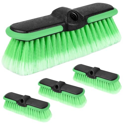 Car Wash Brush Head 10&Prime;, Soft Bristle Car Cleaning Brush Srub Brush 4 Pack