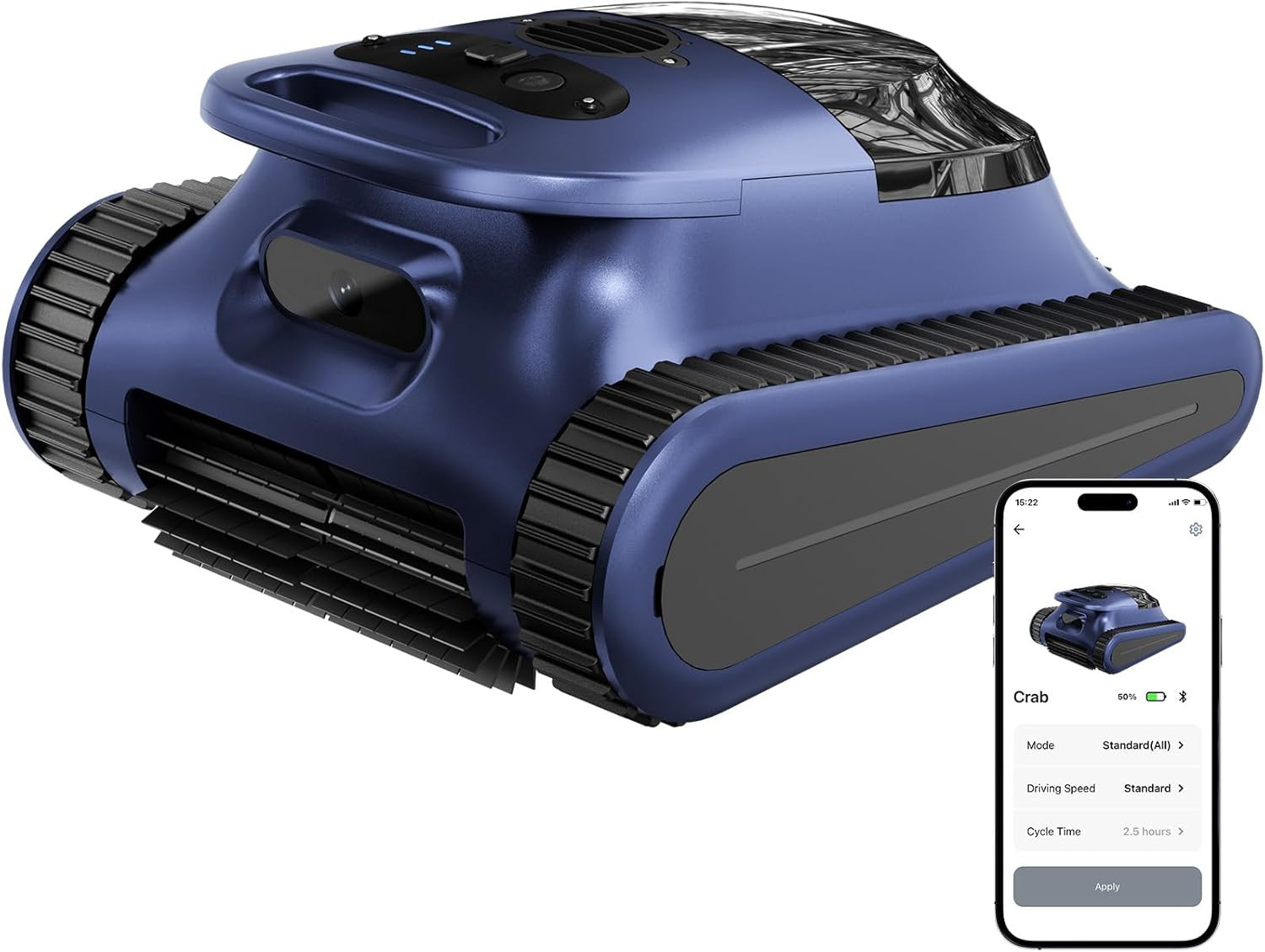 Cordless Robotic Pool Cleaner, Pool Vacuum 180W Brushless Motor, 45000Pa Suction