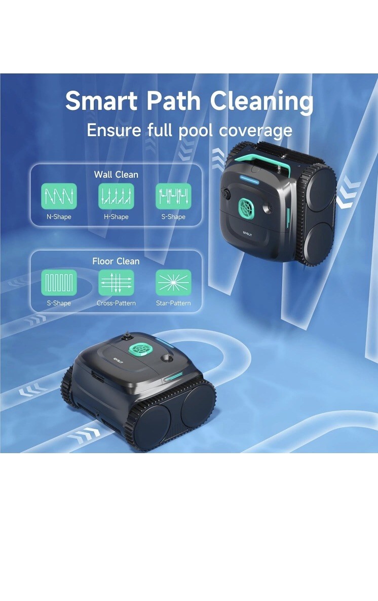 WYBOT C2 Robotic Pool Cleaner, Cordless Pool Vacuum for Inground Pools