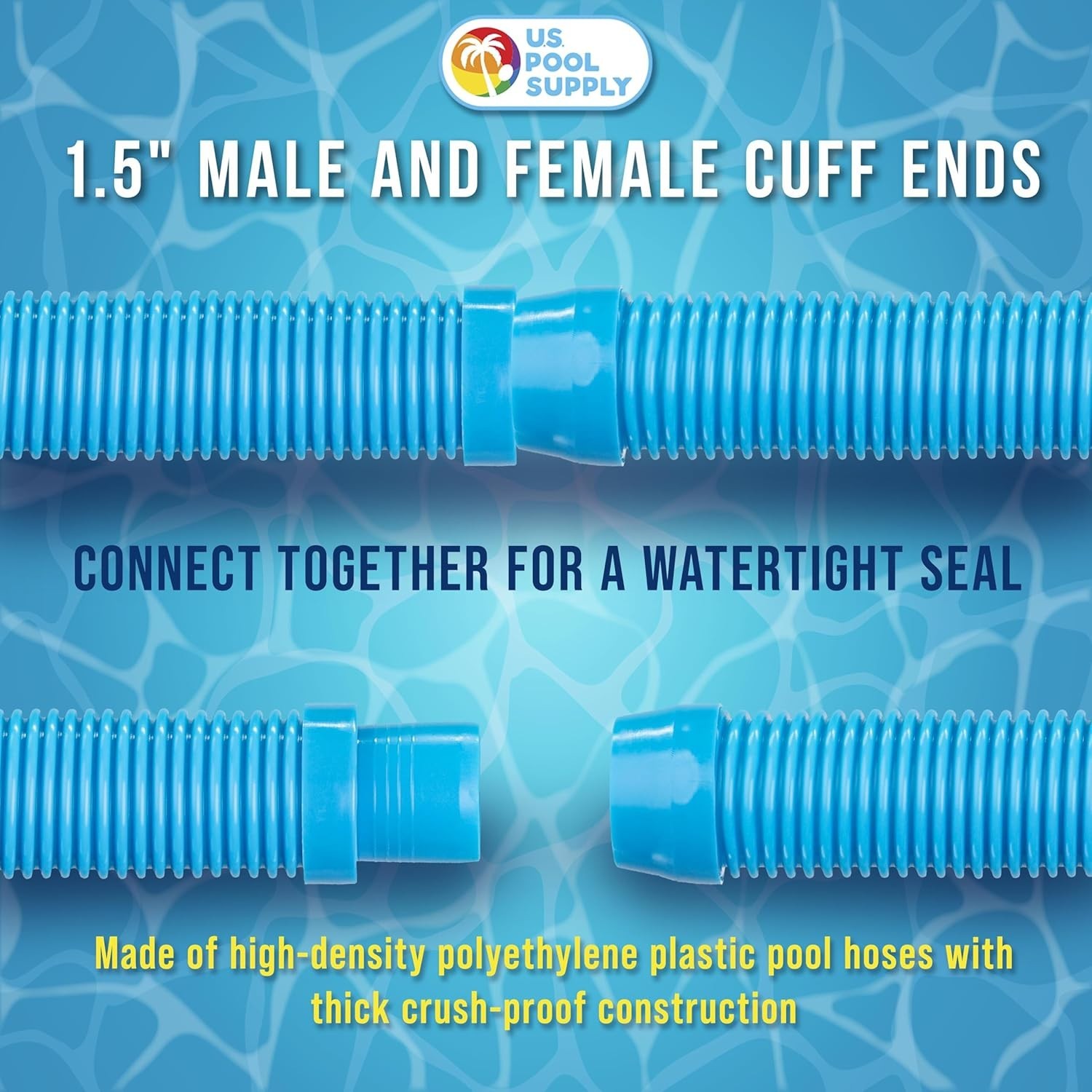 4-Piece 20&Prime; Pool Vacuum Hose Set – Flexible Extensions for Easy Maintenance