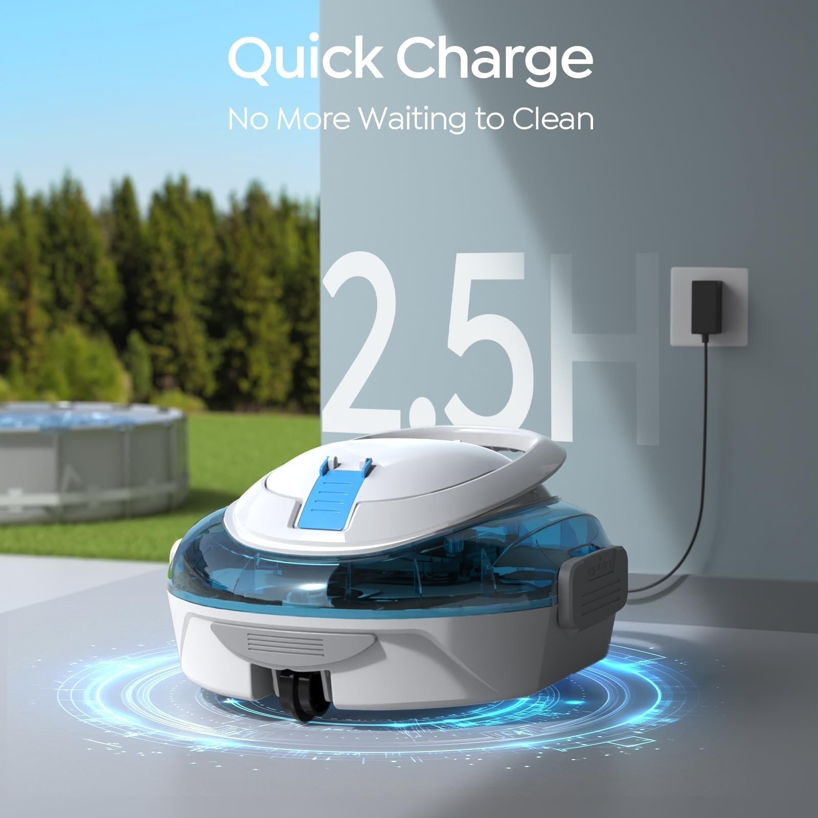 Letexpool S2 Cordless Robotic Pool Vacuum for Above Ground Pools