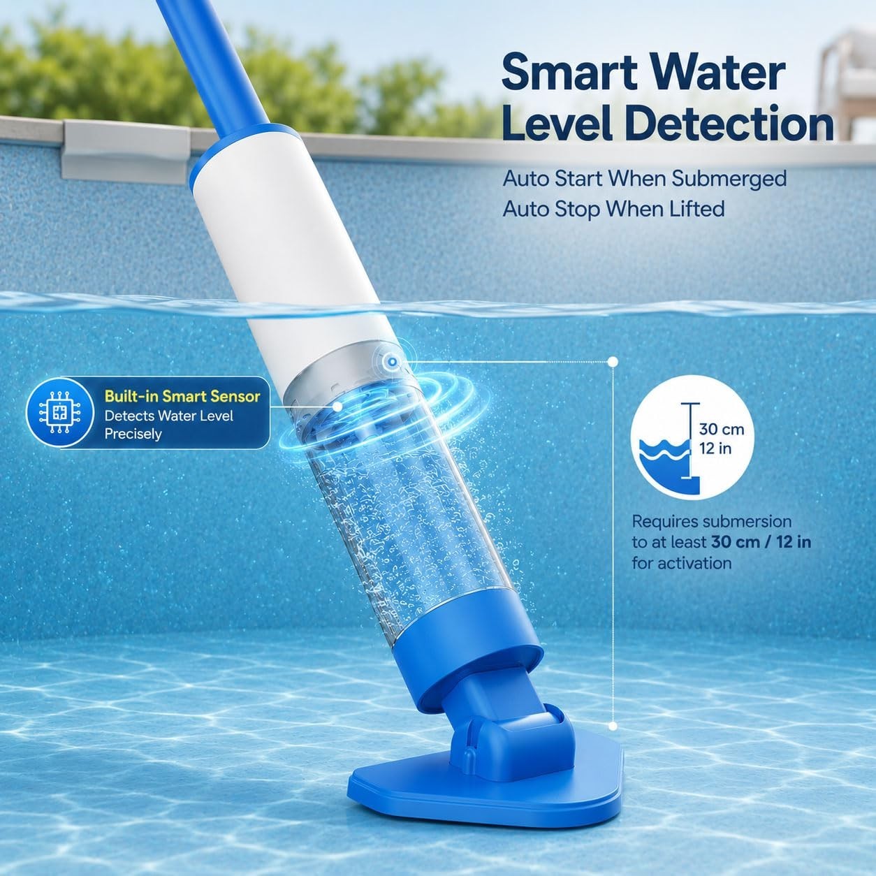 Cordless Handheld Pool Vacuum for Above Ground Pools & Spas, 60 Min Runtime, 91i