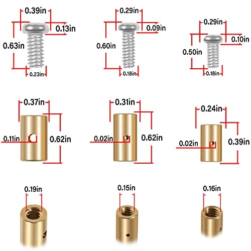 03336 Cable Stop Assortment, 24 Pack Universal fit Control Cables, Push-pull