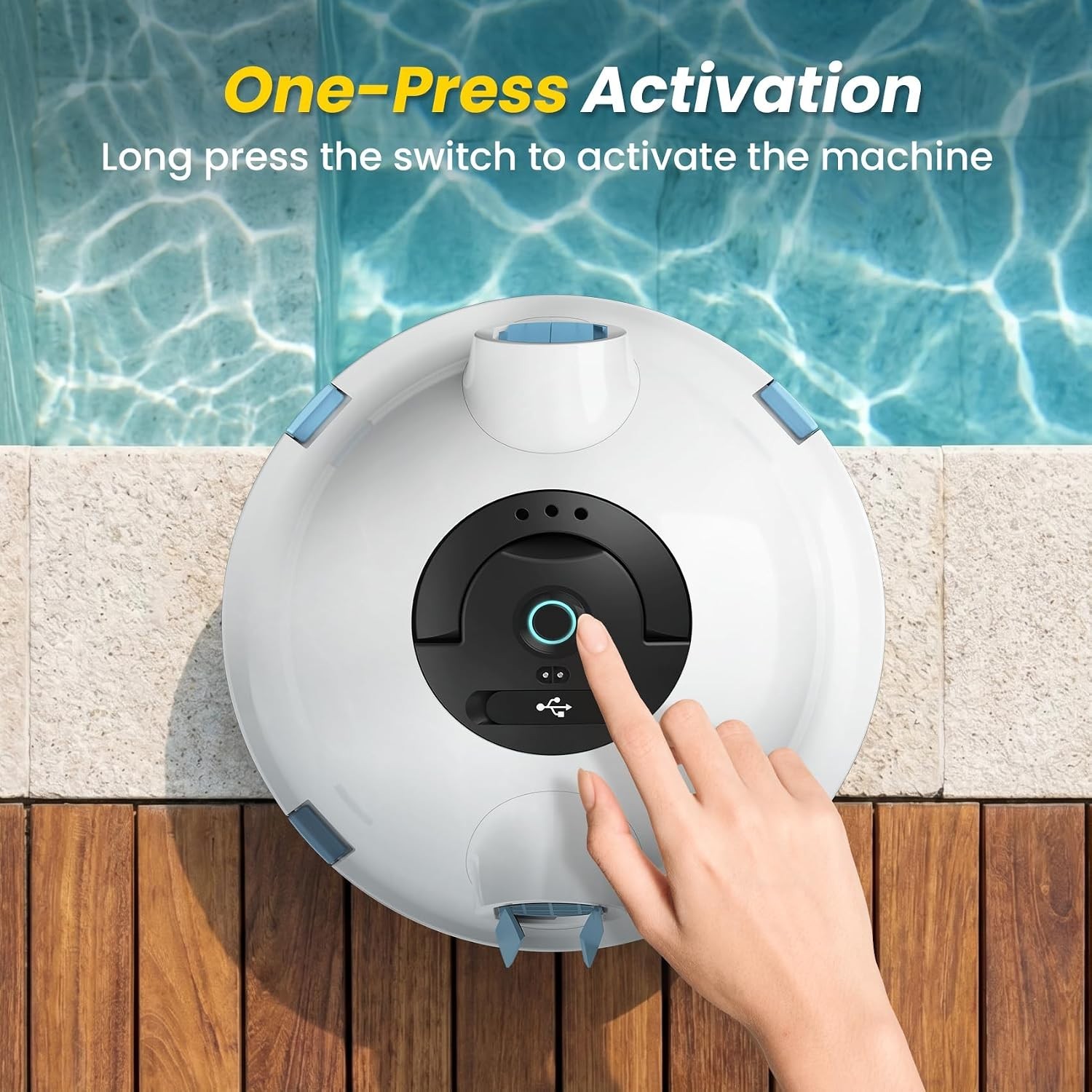 Cordless Robotic Pool Cleaner – 120 Mins Runtime & Powerful Suction for Easy …