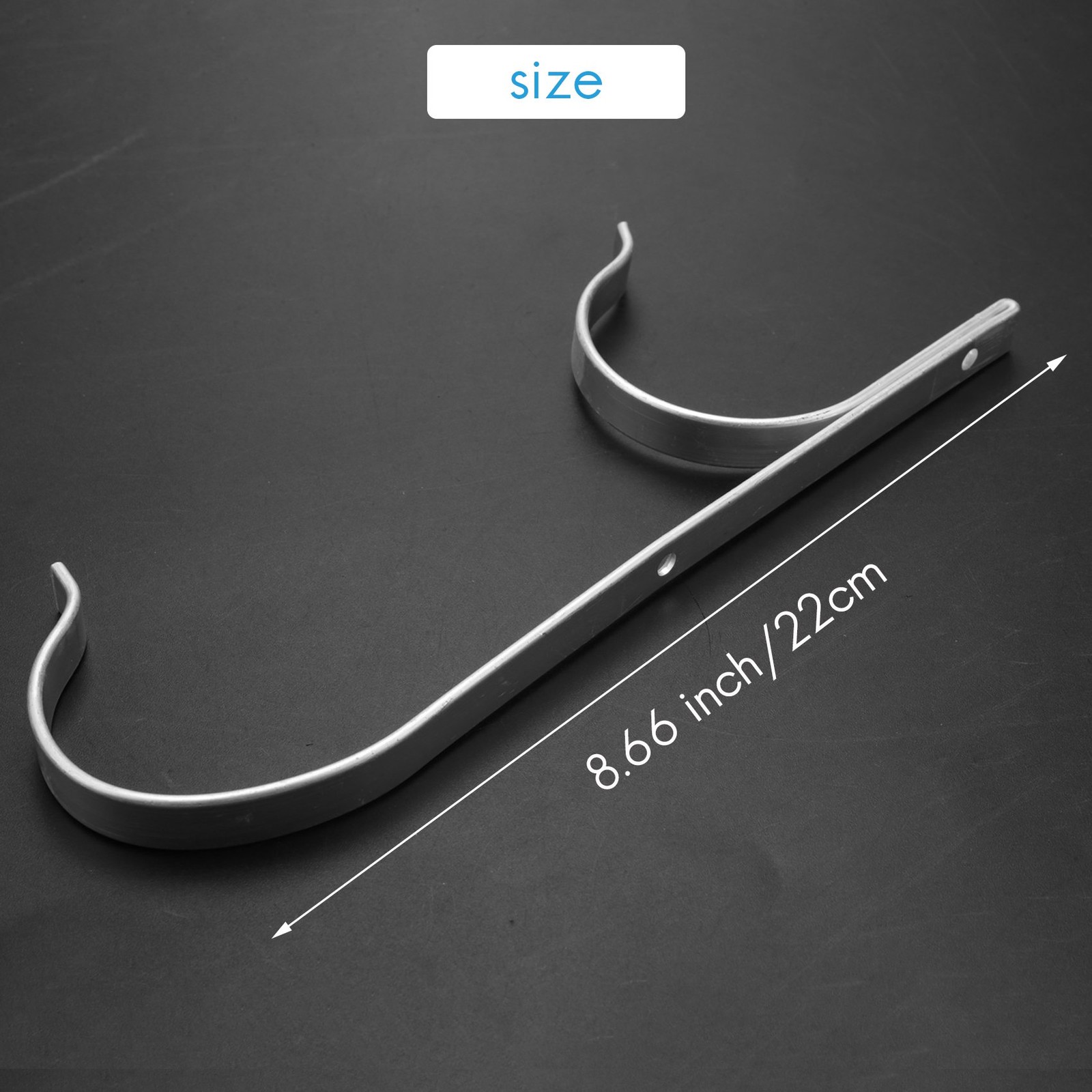 Pool Pole Hanger Premium 2Pcs Aluminium Holder Set, Perfect Hooks for3257