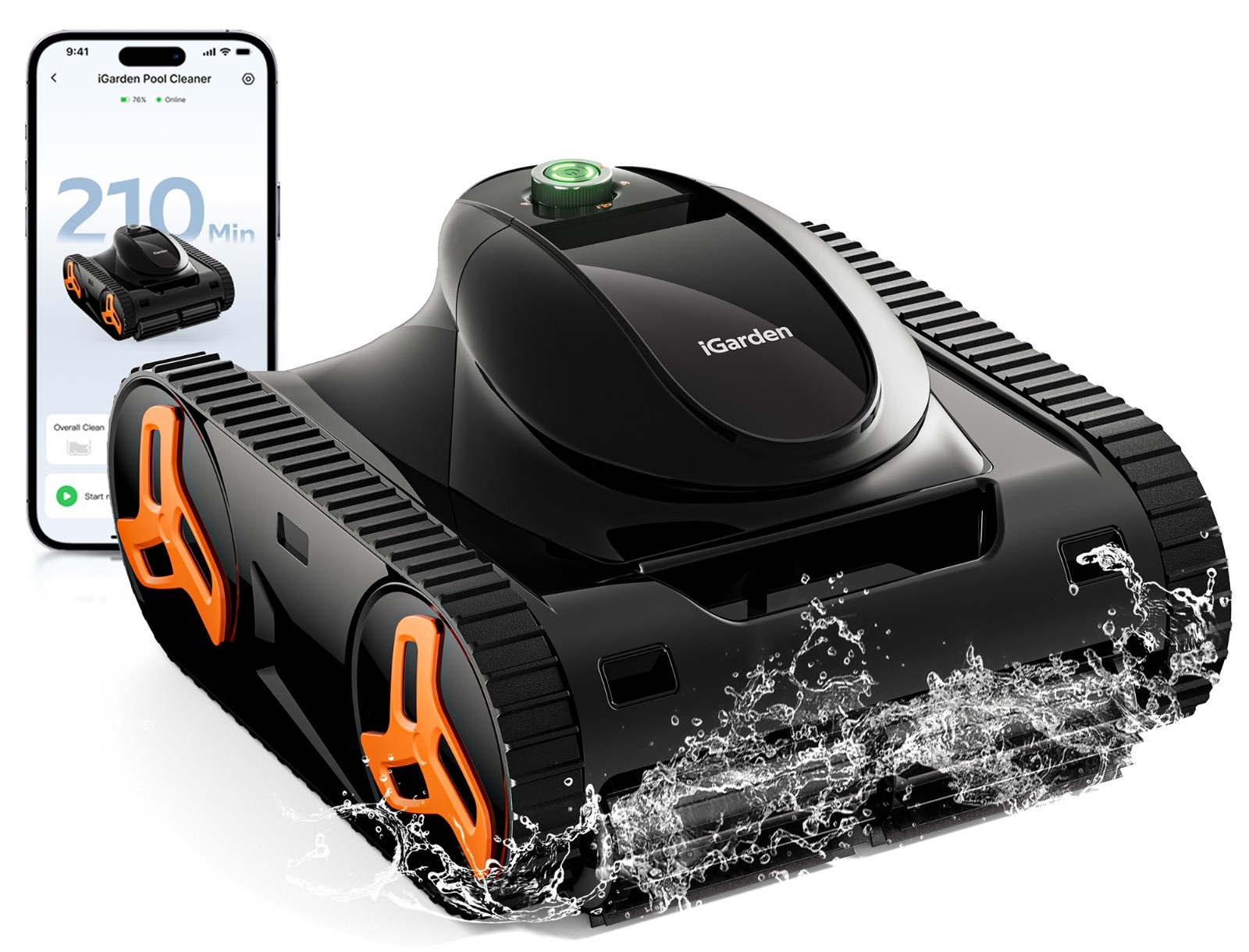(2026 NEW) iGarden Robotic Pool Cleaner KN Series 210-Min Runtime