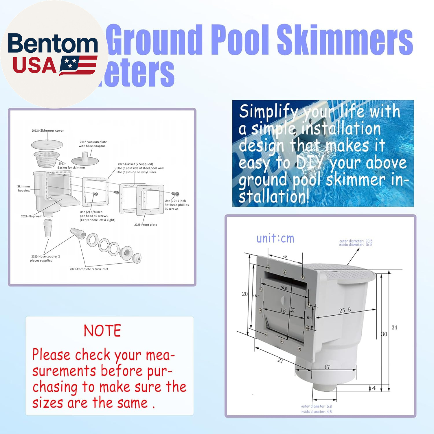 Above Ground Pool Skimmer,Thru-Wall Skimmer,Above Ground Pool Skimmer（With Acces