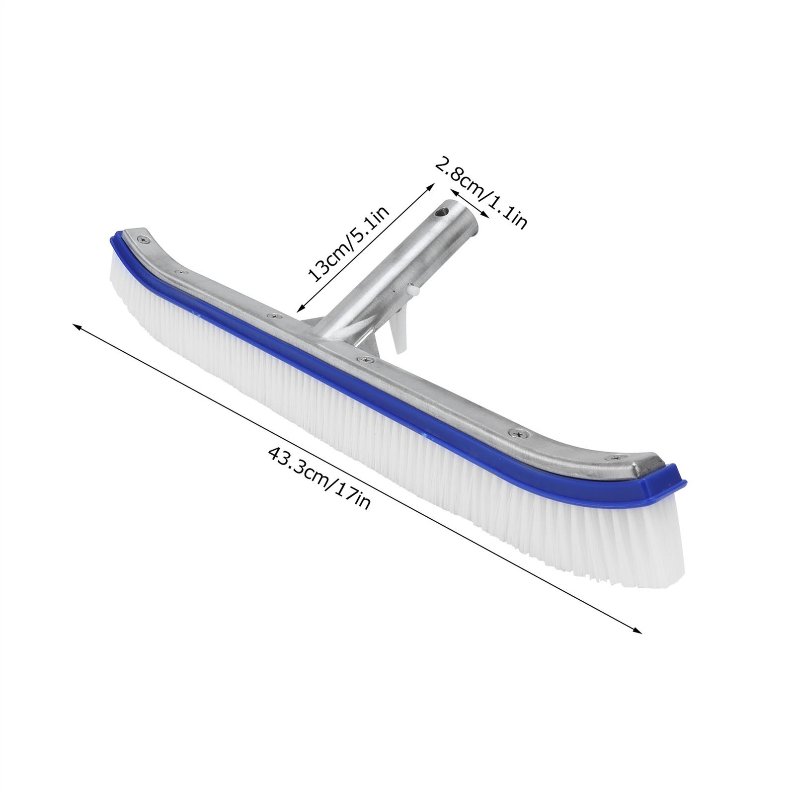 Swimming Pool Brush Extra-Wide Head For Fast Cleaning Floors Easy To Use