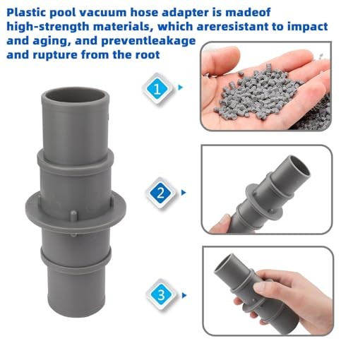 Pool Vacuum Hose Adapter 1-1/4&Prime; or 1-1/2&Prime; Plastic – Used for Pools