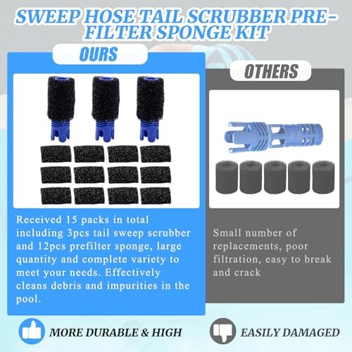 Polaris Pool Cleaner Sweep Hose Tail Scrubber & Prefilter Kit