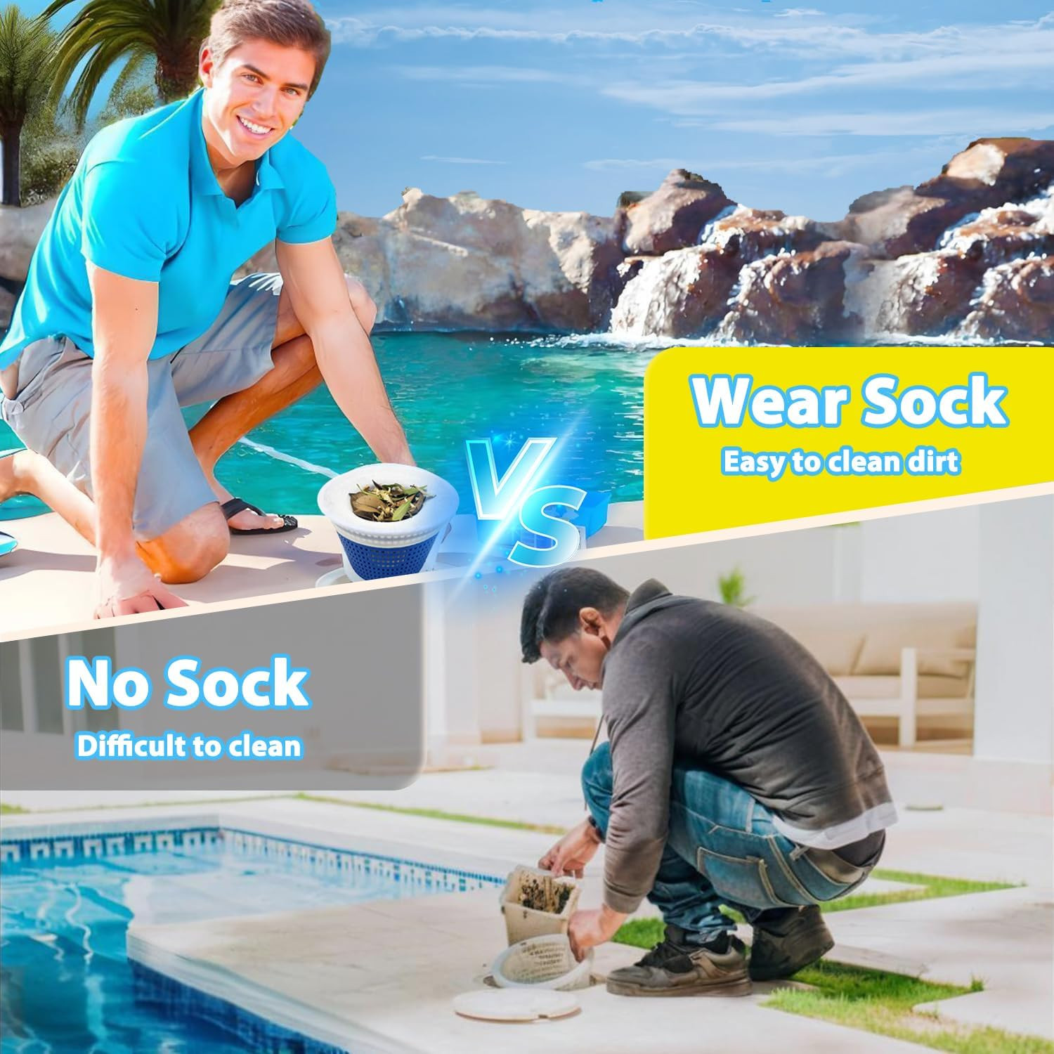 100-Pack Pool Skimmer Socks, Pool Fliter Socks Swimming Pool Skimmer Basket Sock