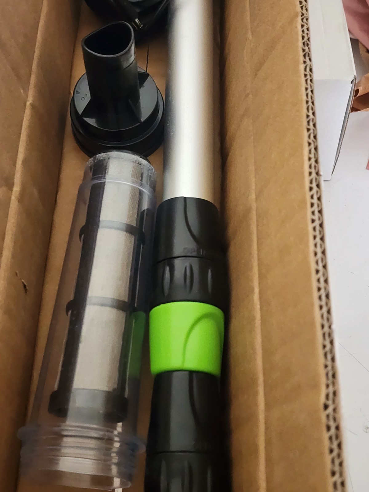 Poolergetic Pool Vacuum Cleaner – Green/Black – Brush Nozzle & Power Cord