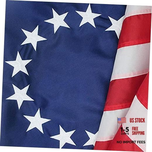 Betsy Ross Flag 3×5 foot | Heavy Duty Traditional Red, White and Blue