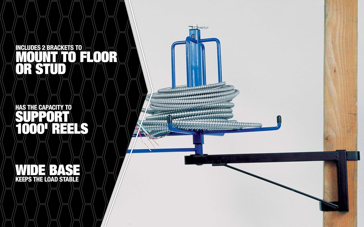 Madison Electric Cable Reel Spool Rack Wire Puller Electrician Tool