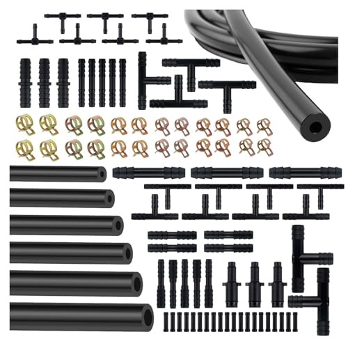 6PCS 5Ft Silicone Vacuum Hose Automotive Kit,ID 94PCS