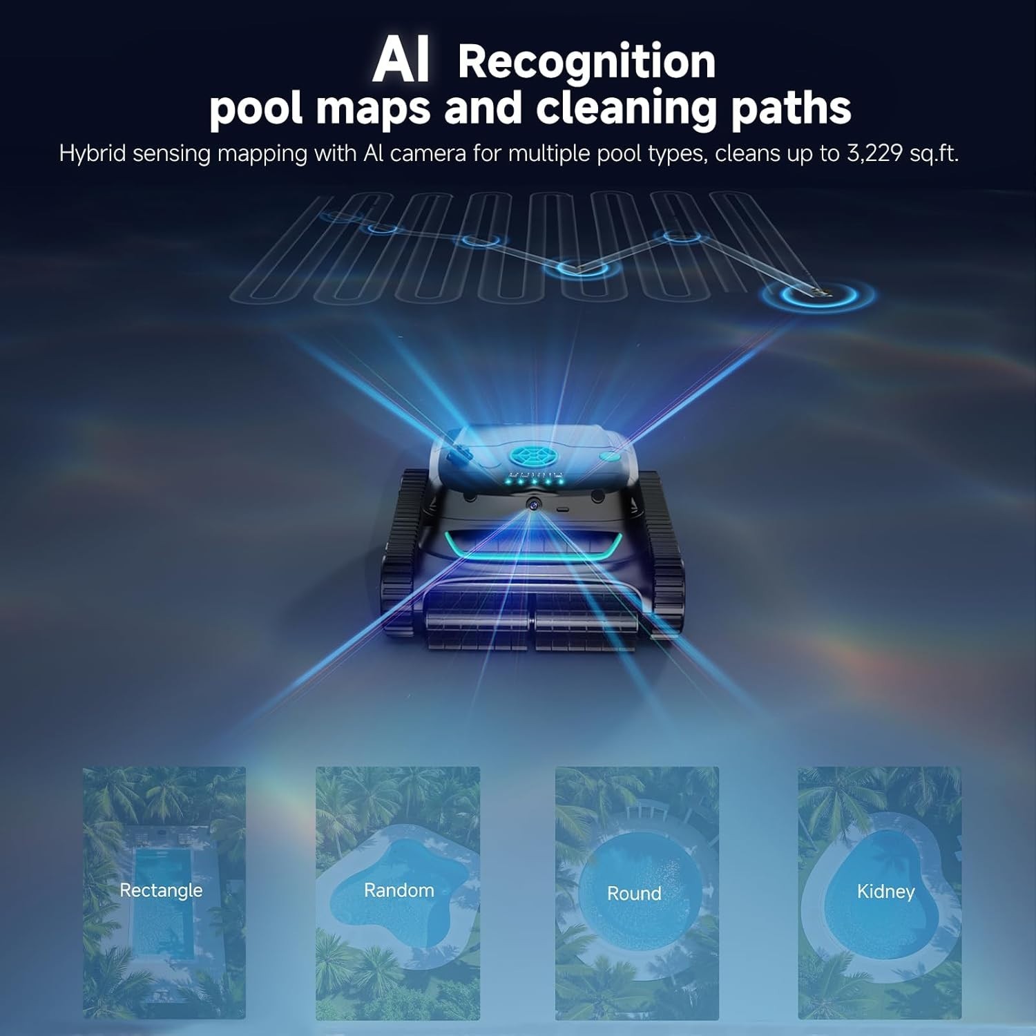 WYBOT S2 Solar Vision Robotic Pool Vacuum Cleaner for Inground Pools
