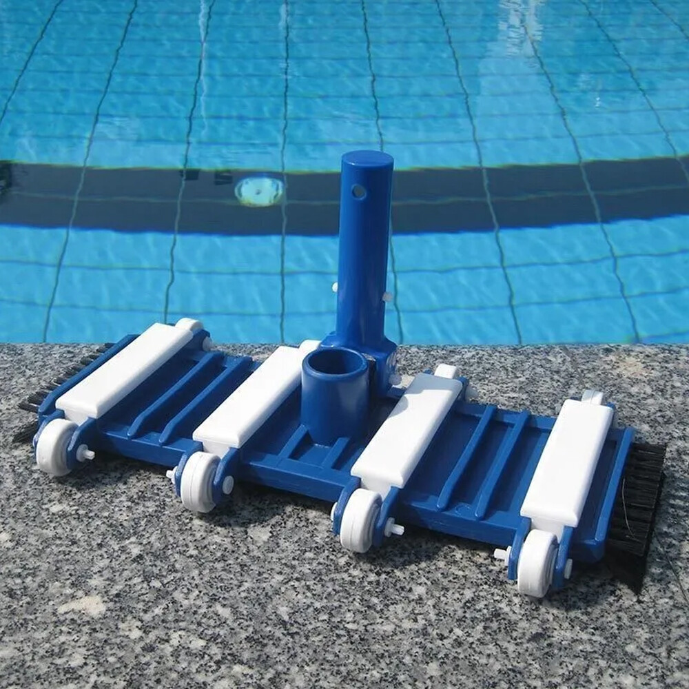 14&Prime; In-Ground Above-Ground Swimming Pool Vacuum Head Cleaner with Brushes Wheels