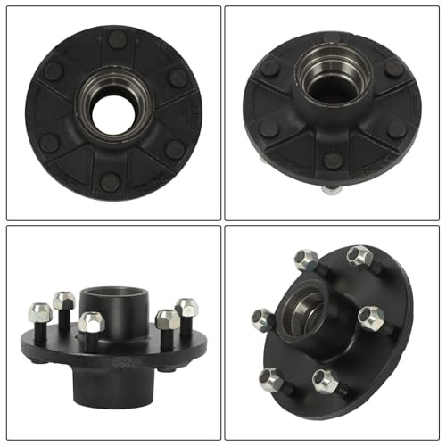6 on 5.5&Prime; Trailer Hub Kit Replacement for 3500 lbs 84 Spindle with Trailer