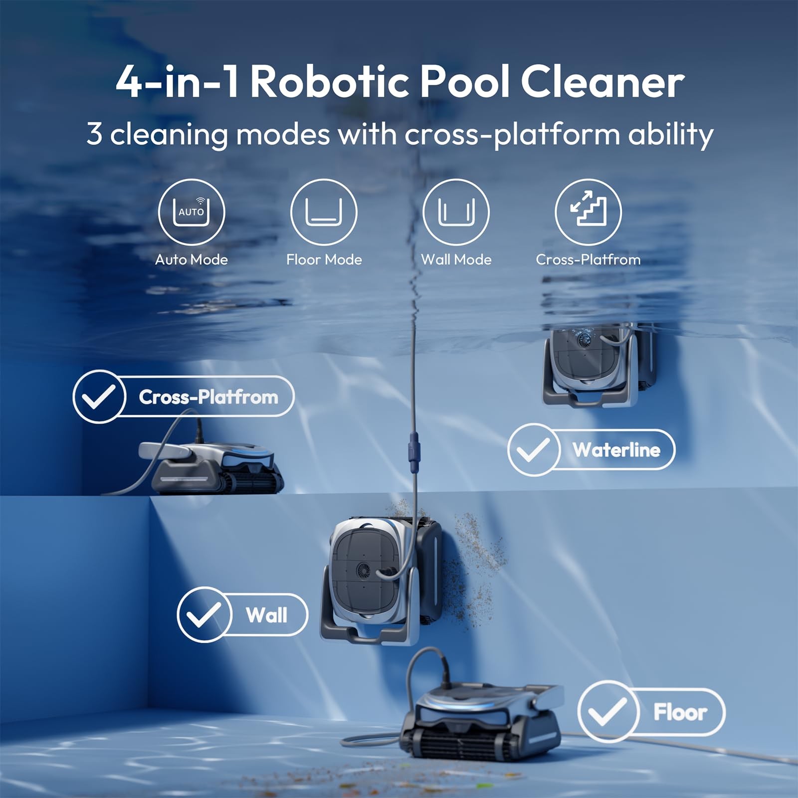 (2026 New) BUBLUE Bubot 800P Gen2 Robotic Pool Cleaner Pool Vacuum for Inground