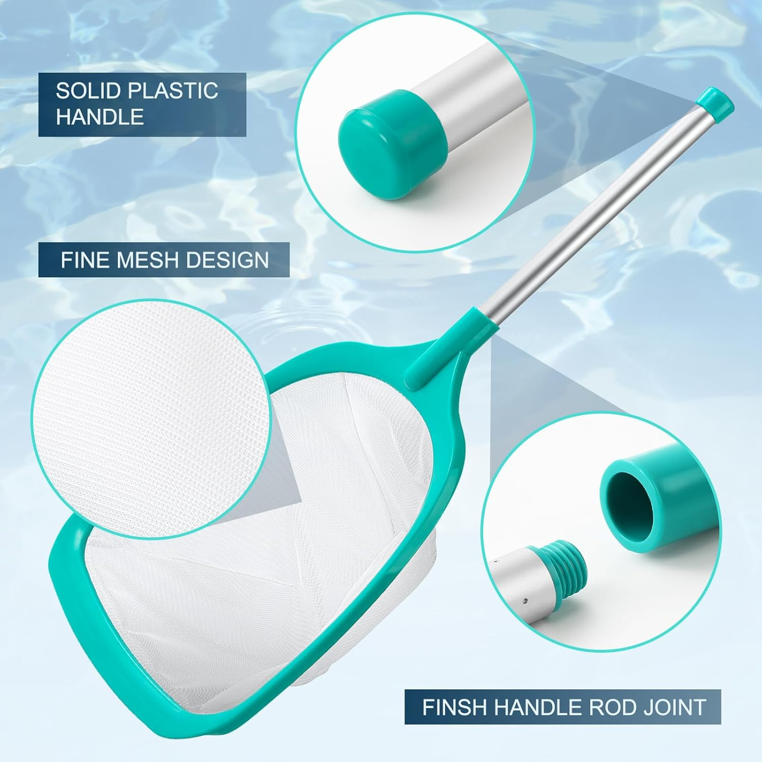 Pool Skimmer – Pool Net with Reinforced Frame & Ultra Fine Mesh, Large Capacity