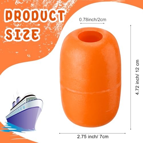 Deep Water Fishing Float 4.72 x 2.75 » Heavy Duty Pool Buoy Float 12 Orange