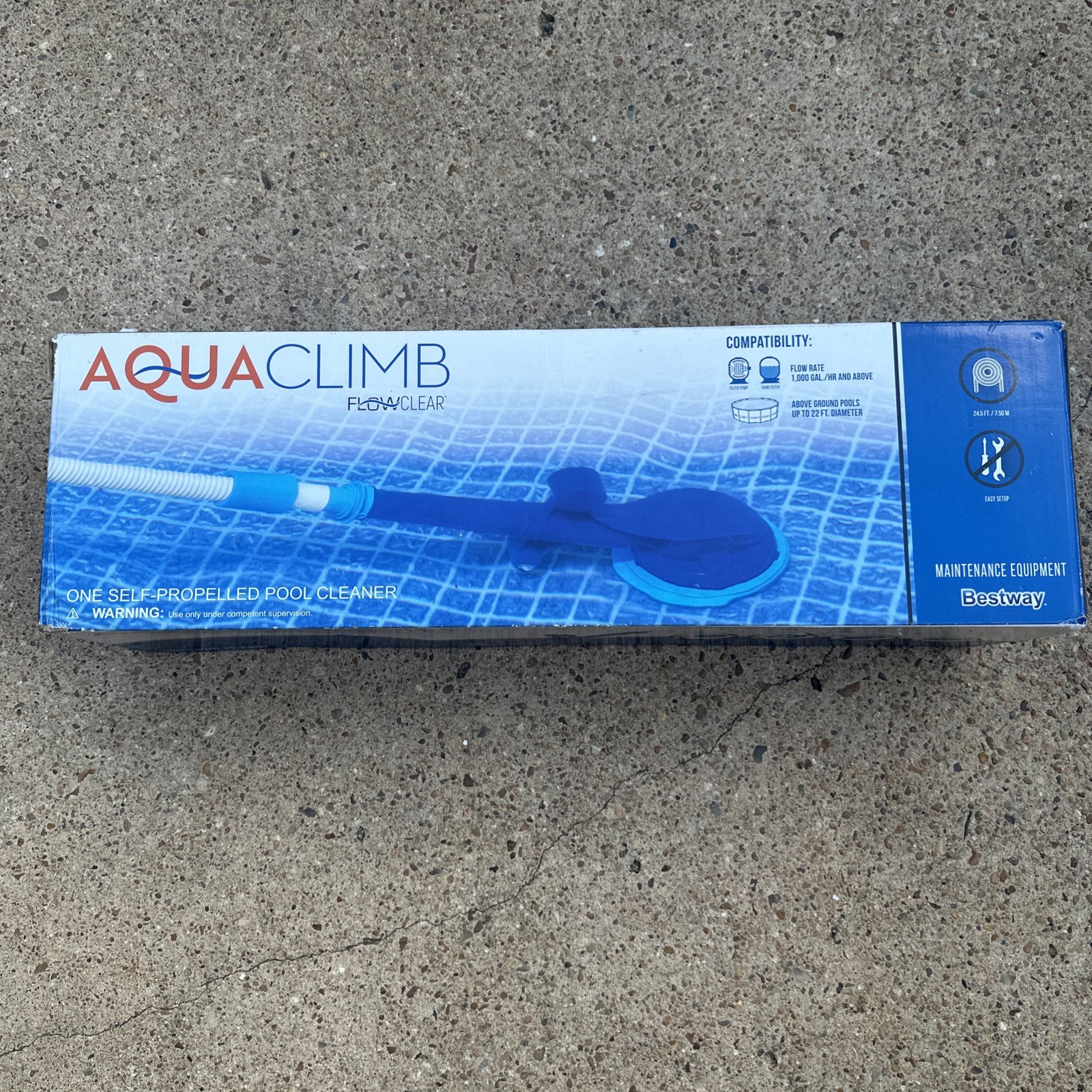 AQUACLIMB BESTWAY FLOWCLEAR AUTOMATIC POOL CLEANER MODEL: 58304E NEW SEALED