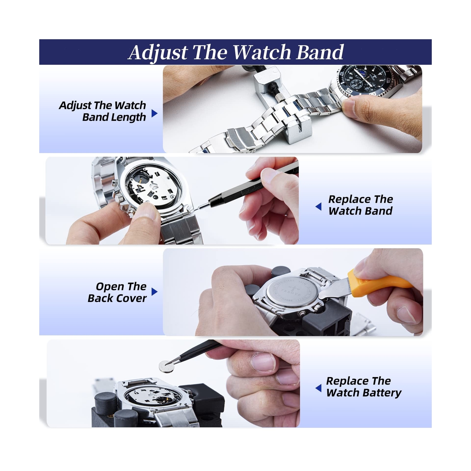 Eventronic Watch Repair Kit, Professional Watch Battery Replacement Tool, Wat…