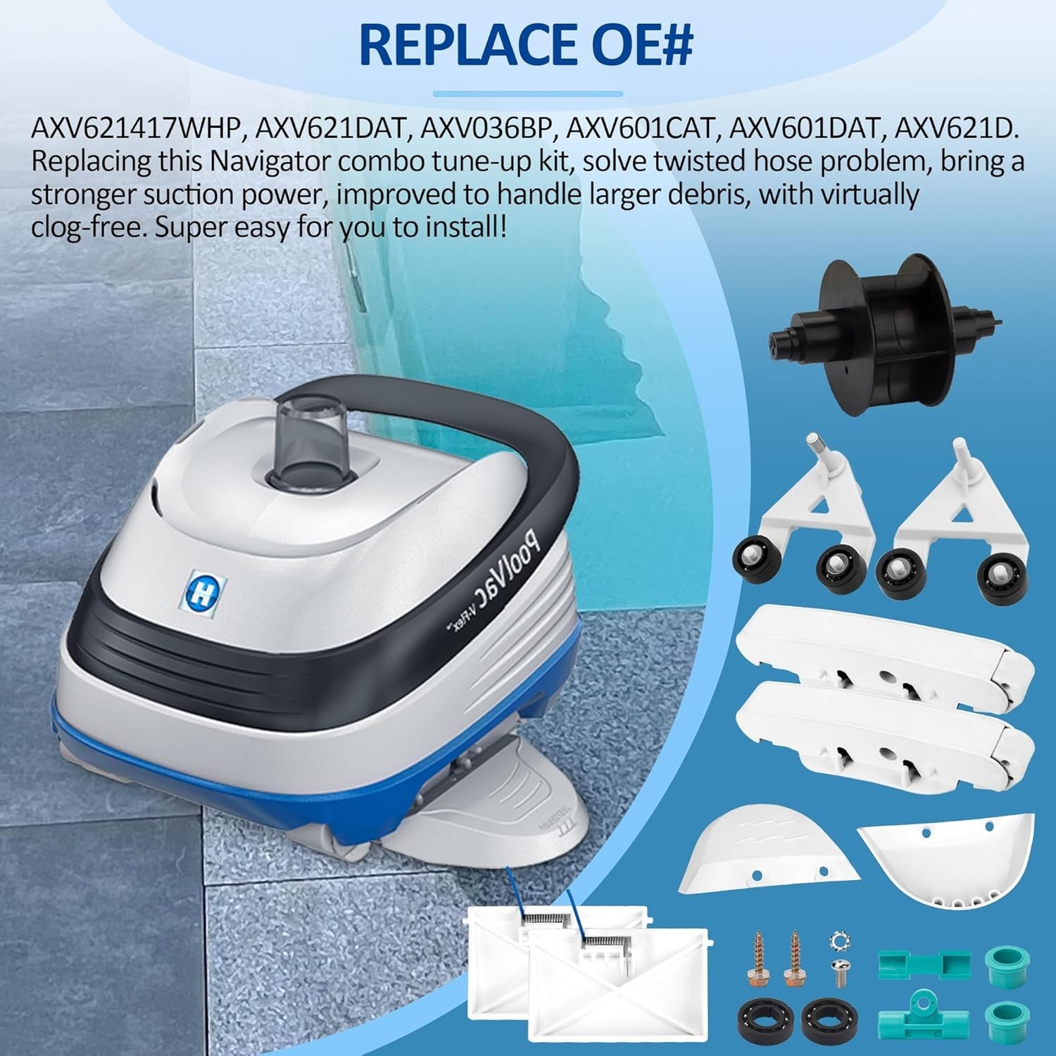 Hayward Navigator Pool Cleaner Kit – Replacements$^