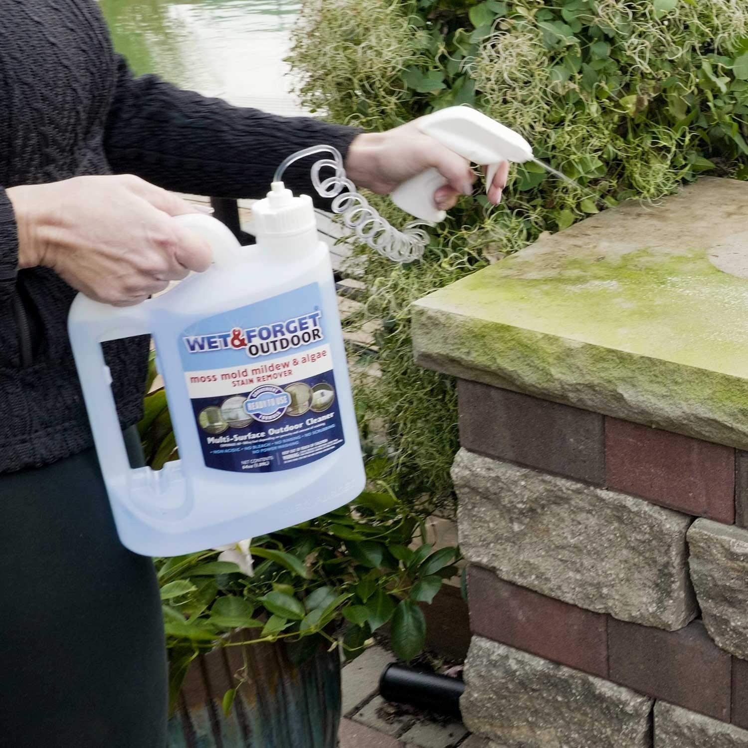 66 Oz Outdoor Stain Cleaner with Trigger Sprayer – Clean & Protect Your Surfaces