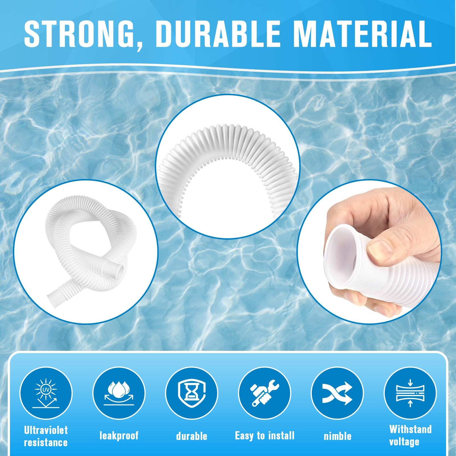 Luckyslycyc Pool Hoses For Above Ground Pools1.25 X 59 Inch Pool Filter